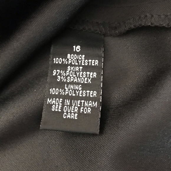 Little black ALYX dress w/beige polka dots Sz. 16 - Picture 5 of 10